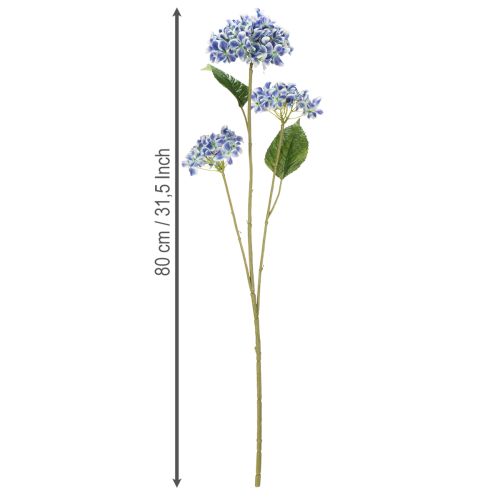 Itens Ramo florido de hortênsia para decoração elegante da casa, 80 cm, 2 peças