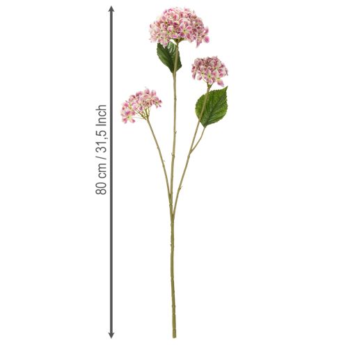 Itens Elegante flor artificial de hortênsia, um elemento decorativo duradouro, 80 cm, 2 peças.