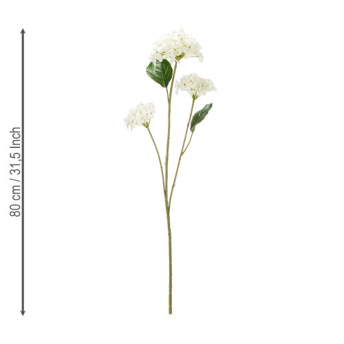 Itens Flor artificial de hortênsia para decoração de interiores elegante e moderna, 80 cm, 2 peças.