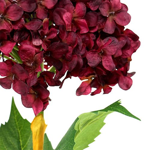 Itens Hortênsia artificial vermelho escuro 80cm 1ud