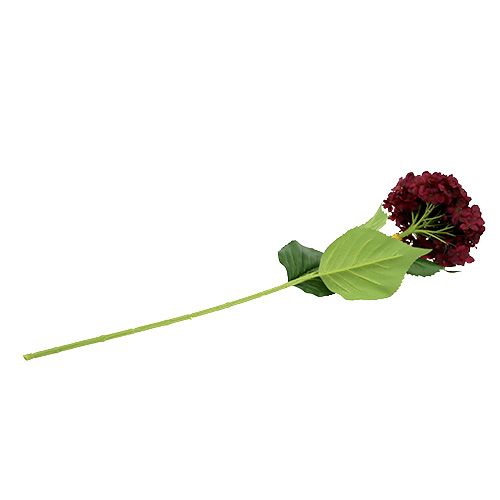 Floristik24 Hortênsia artificial vermelho escuro 80 cm 1 unidade
