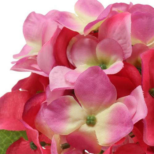 Itens Flor artificial hortênsia rosa 36 cm