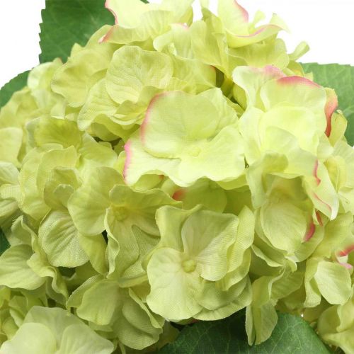 Itens Buquê de flores artificiais verde hortênsia 5 flores 42cm