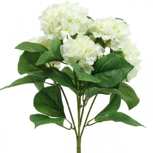 Floristik24.pt Hortênsia flores de seda branca artificial buquê decoração de  verão 42cm - compre barato online