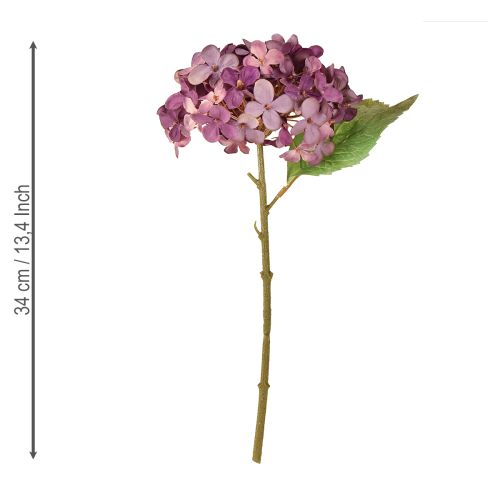 Itens Hortênsias artificiais roxas flores artificiais hortênsia 34 cm 2 peças