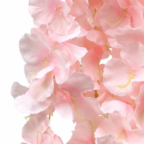 Floristik24 Guirlanda de flores decorativas rosa claro artificial 135 cm 5 fios