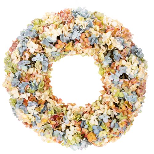 Guirlanda artificial de hortênsias, colorida, para porta e parede, 55 cm comprar | Floristik24.pt