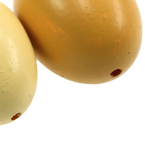 Floristik24 Ovos de galinha 6cm mix amarelo 10pcs