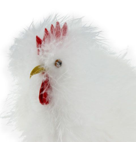Itens Conjunto Deco par de frangos 13cm e 15cm branco