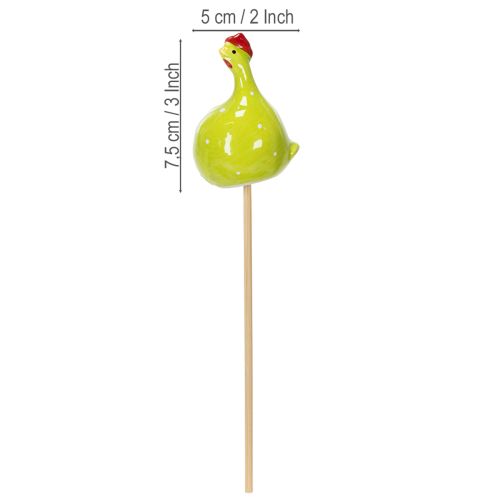 Itens Estacas decorativas em formato de galinha para arranjos florais de primavera e decoração de mesas, 7,5 cm, 4 peças