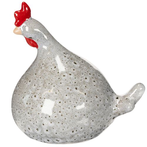 Itens Galinha de cerâmica em miniatura, design divertido para decoração elegante da casa, 16 cm, 2 peças.