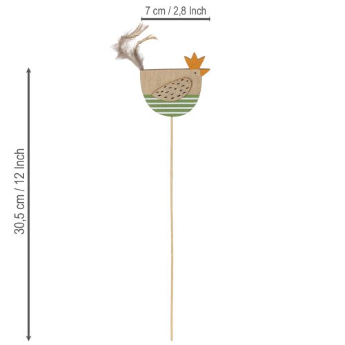 Itens Estacas de galinha com tema de Páscoa para uma decoração alegre de primavera, 7 cm, 12 peças
