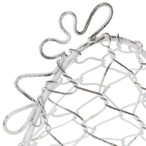 Itens Cesto de arame em forma de galinha para ovos de Páscoa. Um charme a mais na decoração de Páscoa. 14 cm