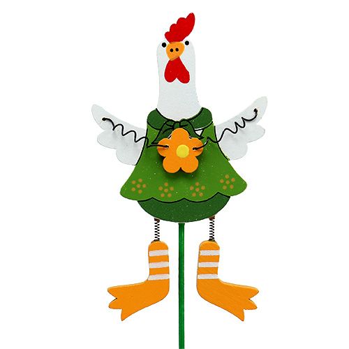 Floristik24 Frango com tipo de flor. na haste 15pcs