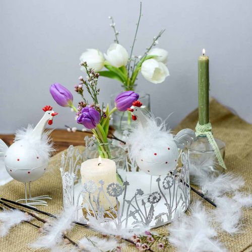 Itens Frango branco com bolinhas 21cm