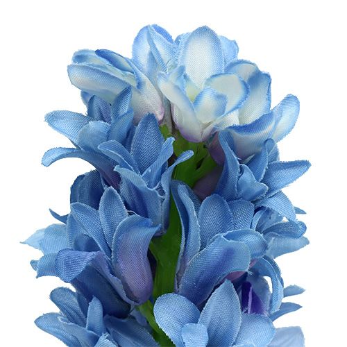 Floristik24 Jacinto artificial azul, branco 31 cm 3 unidades