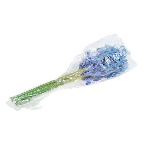 Floristik24 Jacinto artificial azul, branco 31 cm 3 unidades