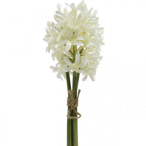 Floristik24 Flor artificial branca jacinto artificial 28 cm pacote de 3 peças