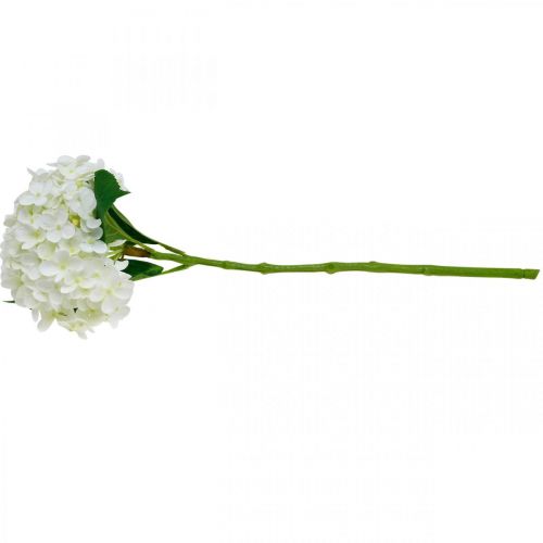 Floristik24 Hortênsia artificial branca 53cm