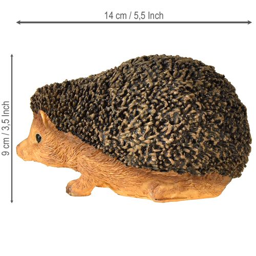 Itens Figura decorativa de ouriço outono pintada à mão marrom 14×9,5×9cm