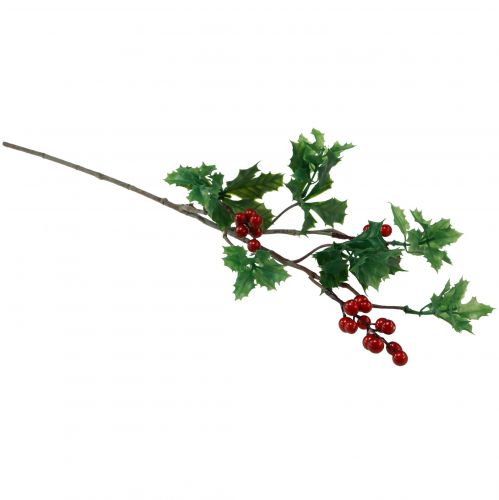 Floristik24 Ilex Artificial Holly Berry Branch Bagas Vermelhas 75cm