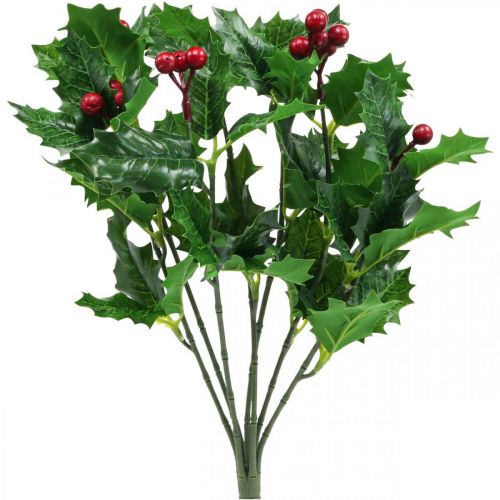 Floristik24 Ramo de natal Holly Ilex bagas artificiais 37cm