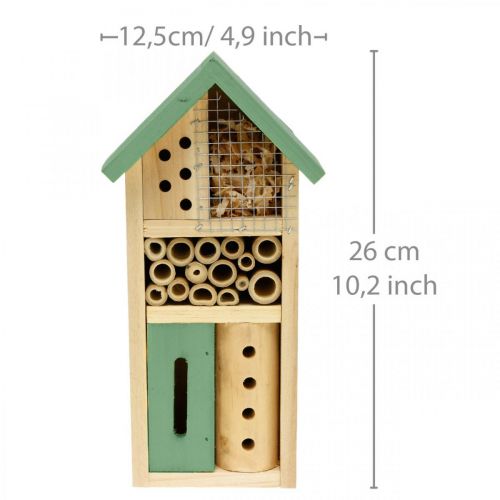 Itens Casa de Inseto Inseto Hotel Verde de Madeira para Nidificação Jardim Inseto Altura 26cm