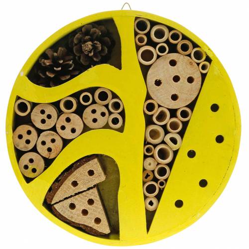 Floristik24 Inseto hotel redondo amarelo Ø25cm