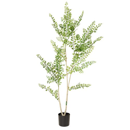 Planta artificial em vaso, 130 cm de altura, verde, decorativa.