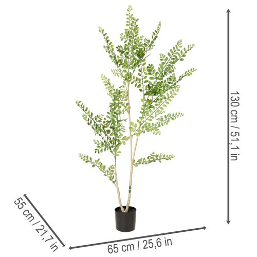Planta artificial em vaso, 130 cm de altura, verde, decorativa. | Floristik24.pt