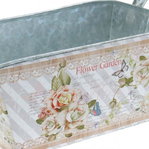 Floristik24 Decoração de verão jardineira de plantador de metal 20 × 12 × 10cm