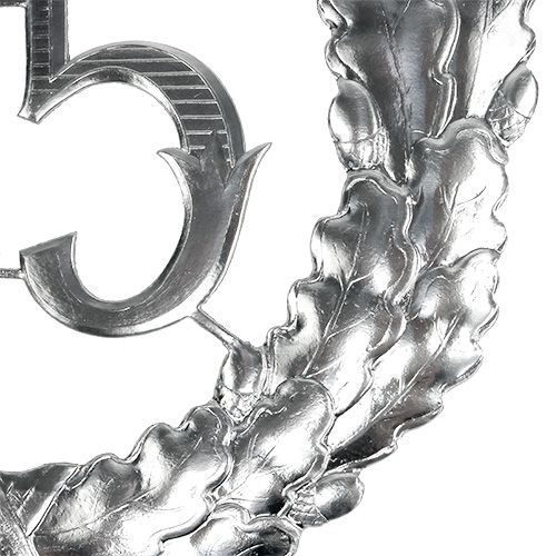 Aniversário número 25 em prata Ø40cm