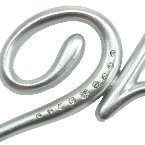 Floristik24 Número &quot;25&quot; para colar prata 15,5 cm