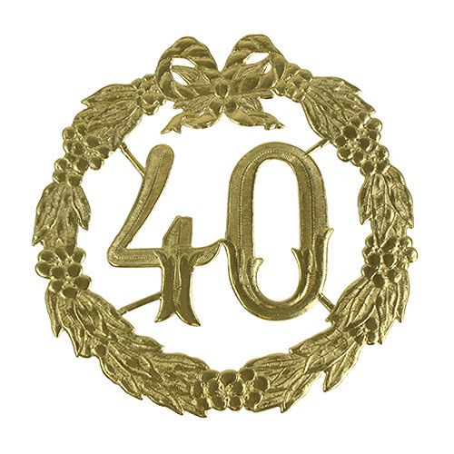 Floristik24 Aniversário número 40 em ouro