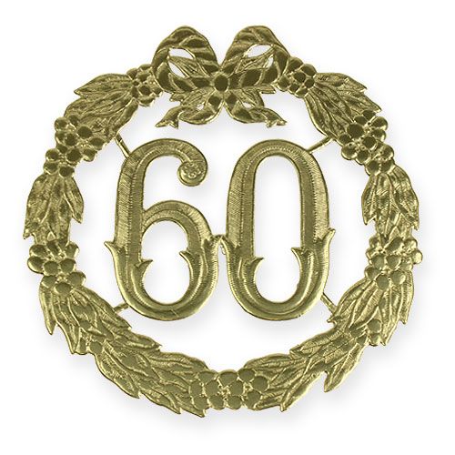 Floristik24 Aniversário número 60 em ouro