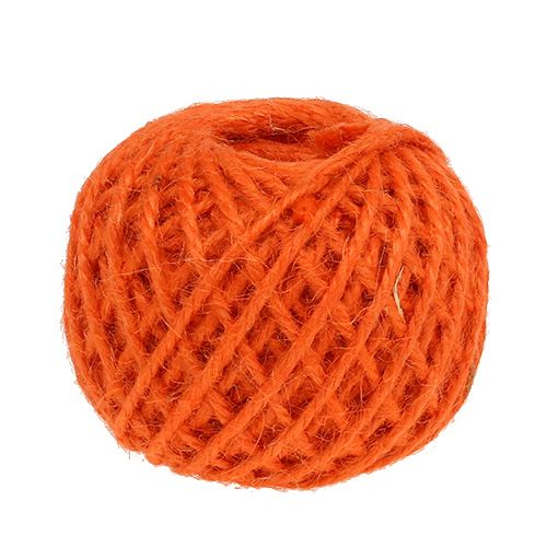 Floristik24 Cordão de juta laranja Ø3mm 100g