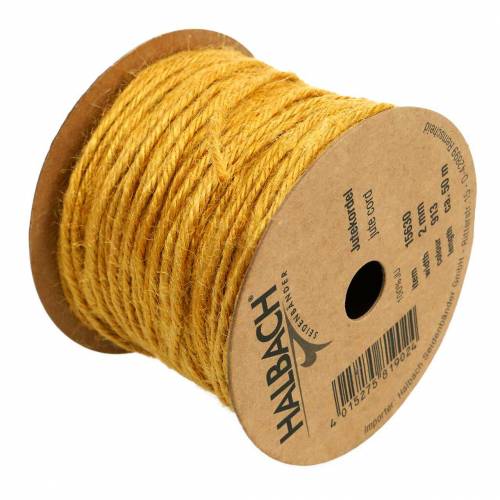Itens Cordão de Juta Amarelo Ø2mm 50m