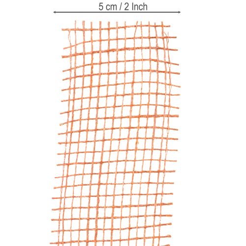 Itens Fita de juta, fita de malha, juta, ecológica, vermelho terracota, 5 cm de largura, 40 m de comprimento