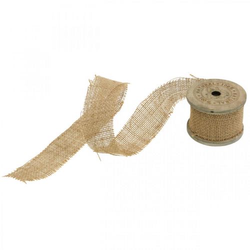 Floristik24 Fita decorativa rústica, fita de juta natural, fita de presente cores naturais B45mm L3m