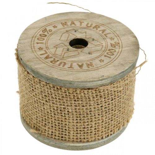 Floristik24 Fita decorativa rústica, fita de juta natural, fita de presente cores naturais B45mm L3m