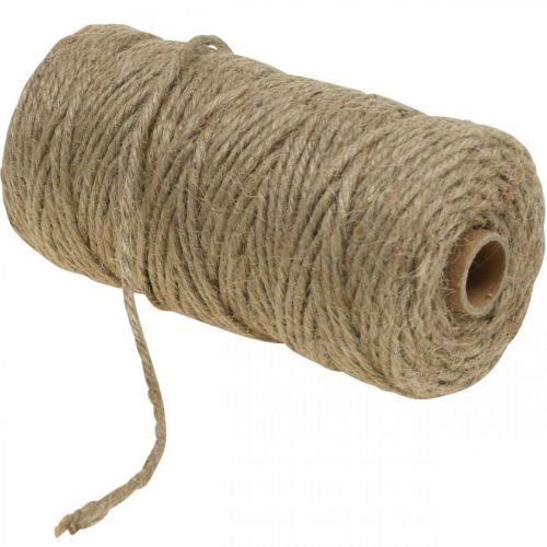 Floristik24 Cordão de juta natural, fibra natural, cordão decorativo Ø4mm 100m