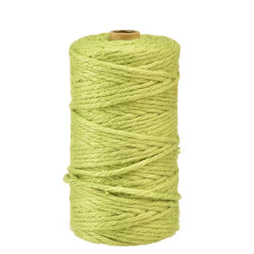 Floristik24 Fita de juta fita cordão de juta fita decorativa verde juta Ø4mm 100m