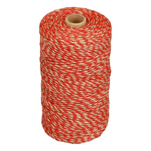 Itens Fita de juta cordão de juta vermelho cor natural Ø2,5mm 200m