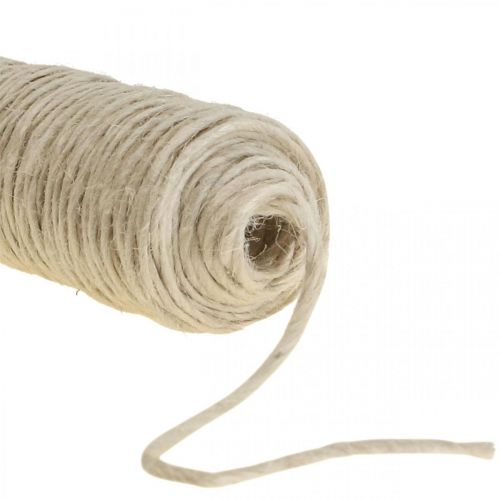 Itens Fita de juta Cordão natural branqueado Juta 2mm 150m