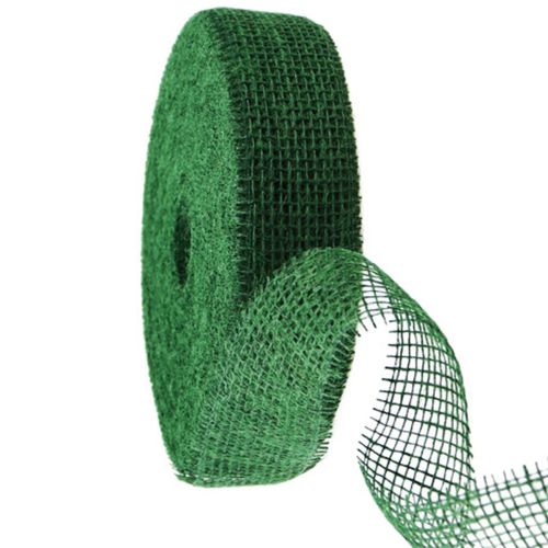 Fita de juta verde-escura, 5 cm de largura, 40 m de comprimento. comprar | Floristik24.pt