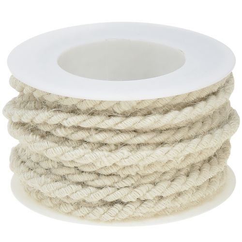 Itens Cordão de juta branco 6mm 9m