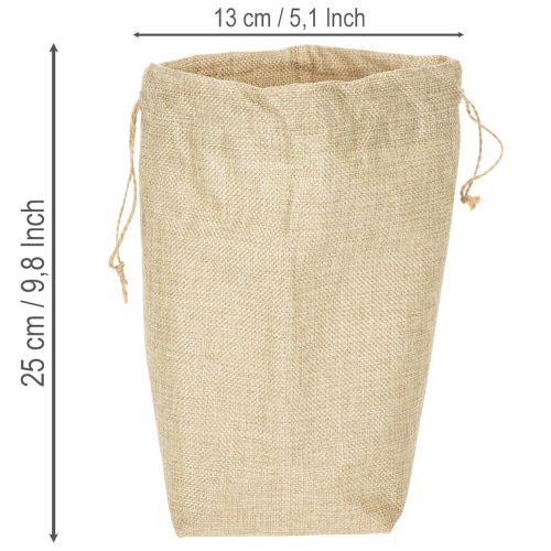 Saco de juta 13,5×11cm A25cm | Floristik24.pt