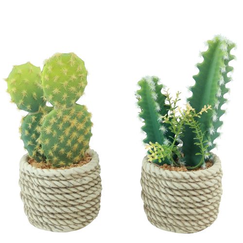 Itens Cacto em vaso cacto artificial sortido 28 cm 2 unidades