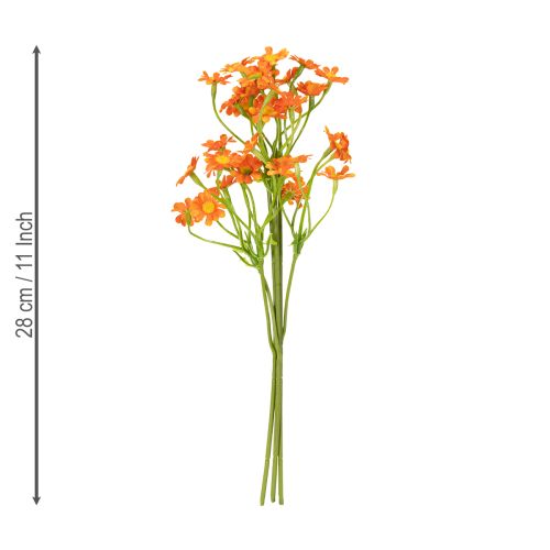 Itens Buquê artificial de camomila para decoração sazonal, 27 cm, 3 peças.