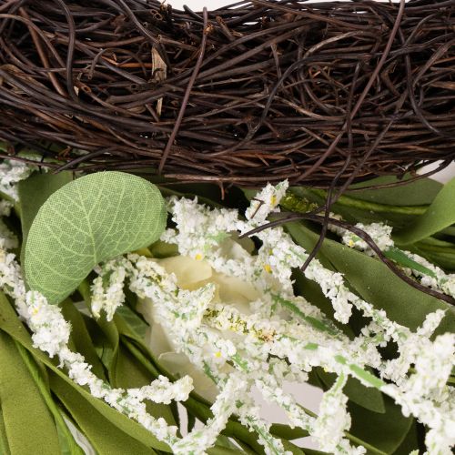 Itens Guirlanda artificial de margaridas, com aparência natural e durável, para decoração de portas e paredes, 55 cm